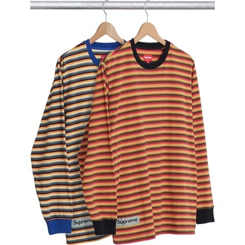Supreme Multi Stripe Reflective Patch L/S Top - $88.00