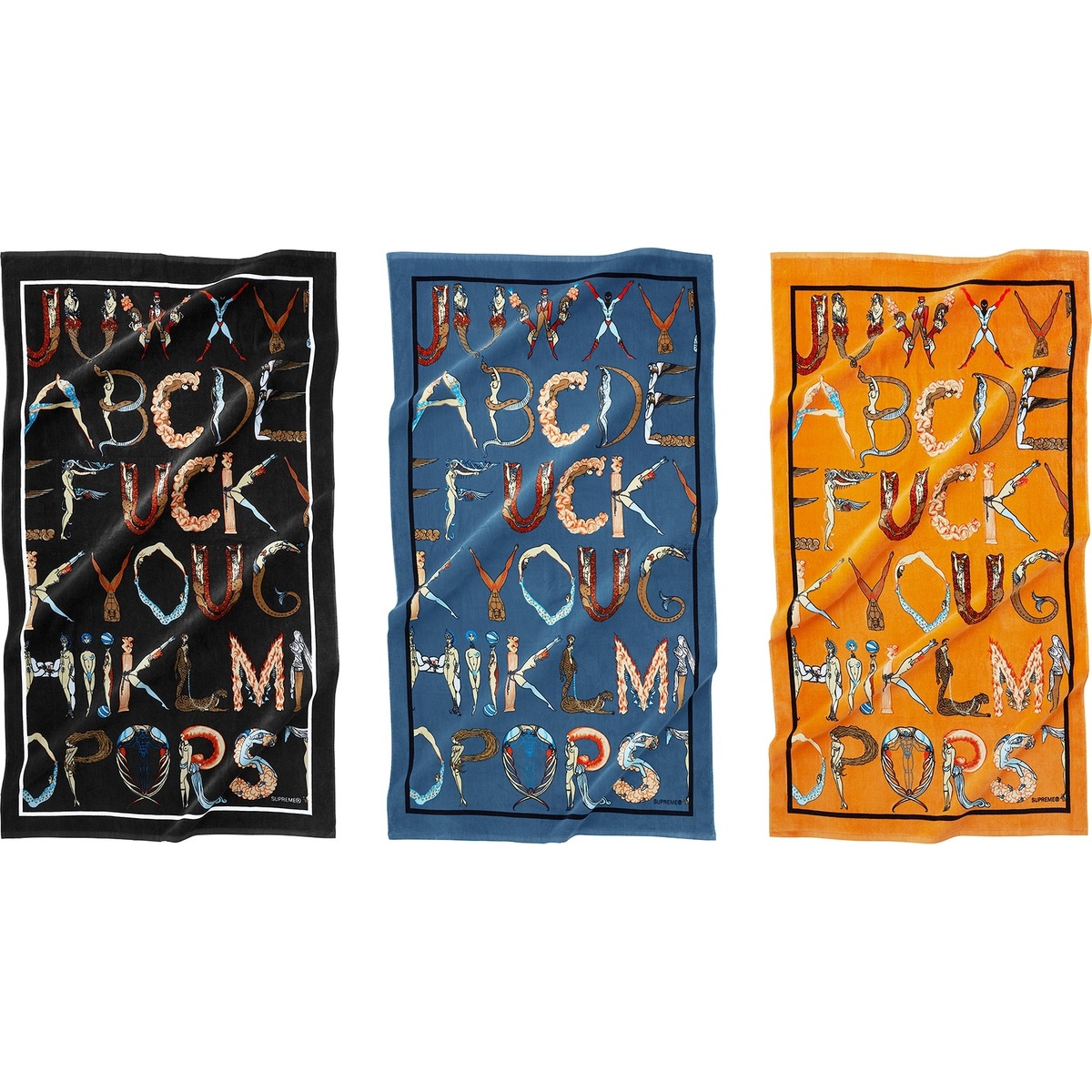 Supreme Alphabet Beach Towel (spring/summer 2018) - $68.00