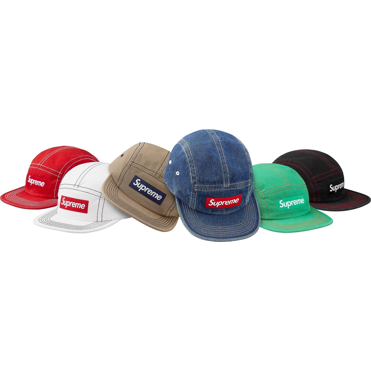 Supreme Cntrast Stitch Camp Cap デニム キャップ Contrast Stitch Camp Cap - spring/summer 2018 - Supreme