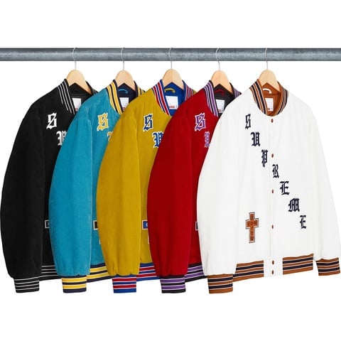 Old English Corduroy Varsity Jacket - Supreme Old English Corduroy Varsity Jacket - Supreme