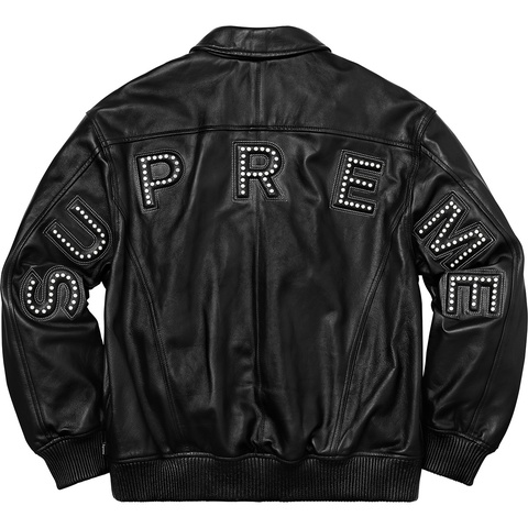 Supreme Studded Arc Logo Leather Jacket - Colorway
