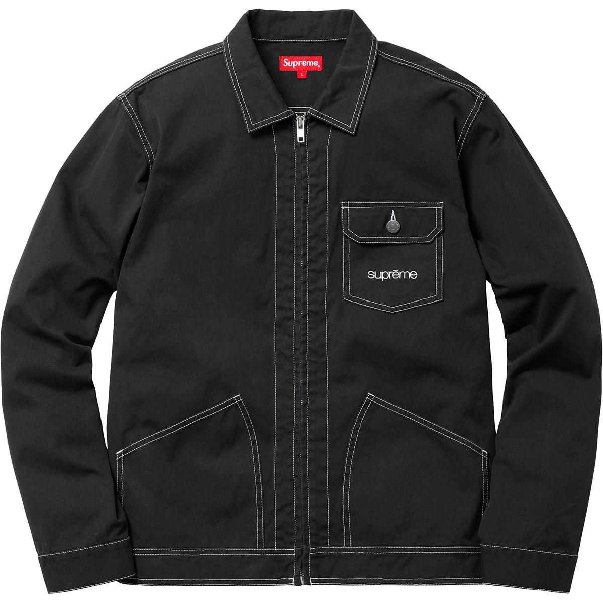 Supreme Contrast Stitch Work Jacket (SS18) - $158