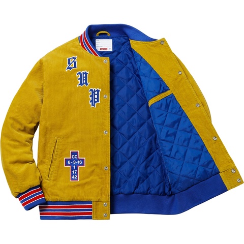 Old English Corduroy Varsity Jacket - Supreme