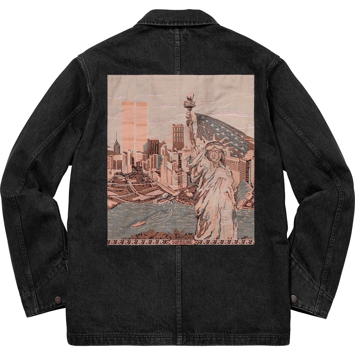 Supreme NY Tapestry Denim Chore Coat (SS18) - $188