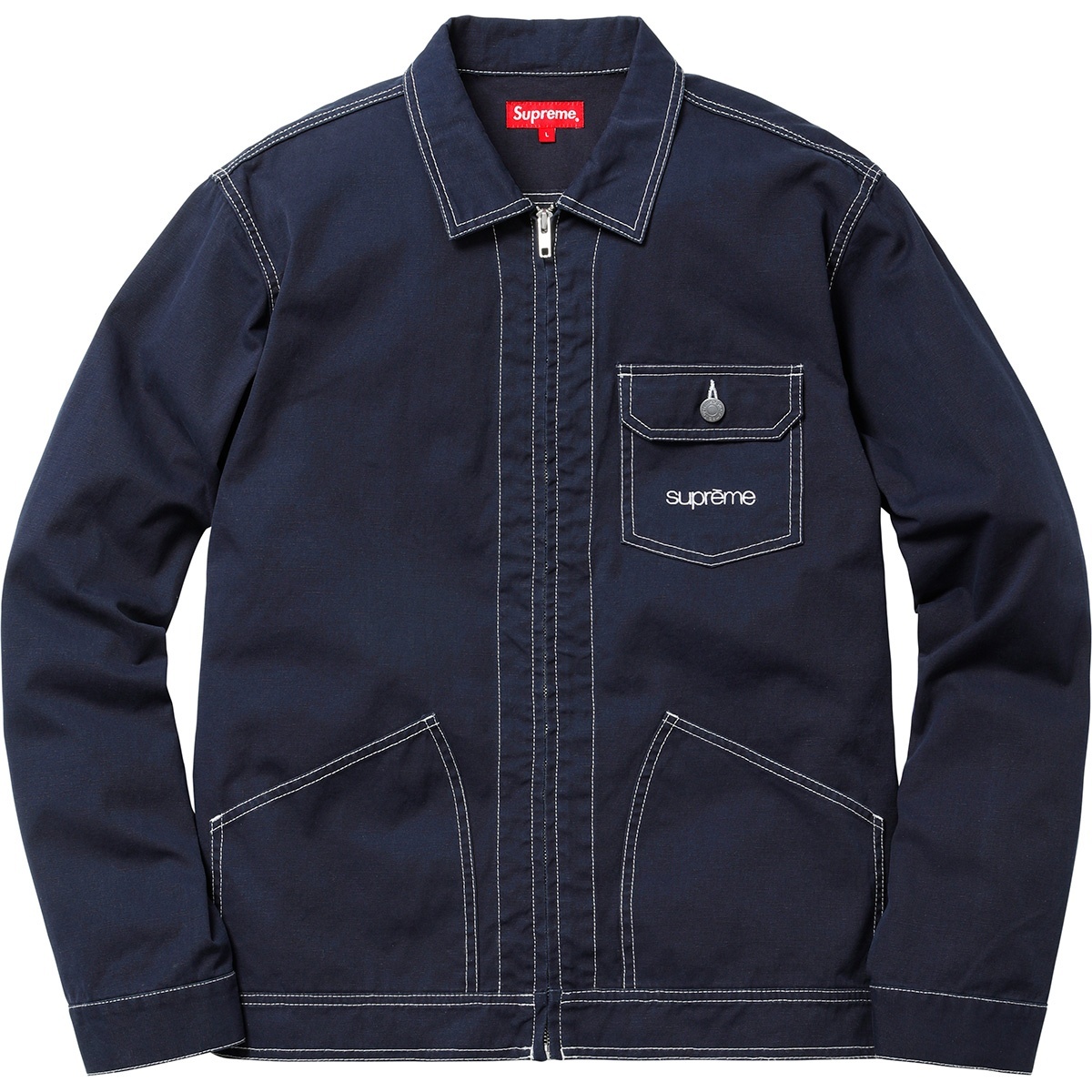 Supreme Contrast Stitch Work Jacket (SS18) - $158