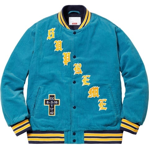 Supreme Old English Corduroy Varsity Jacket - Colorway