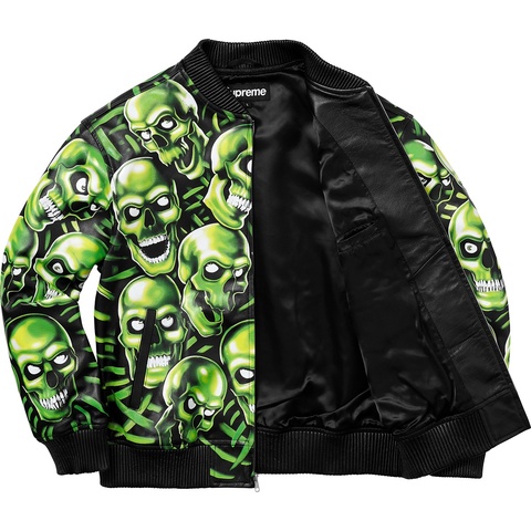 ジャケット・アウター Supreme Skull Pile Leather Bomber Jacket Skull Pile Leather Bomber Jacket - Supreme