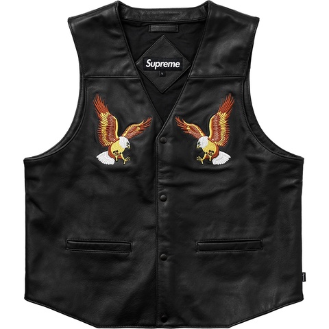 トップス Supreme Eagle Leather Vest Eagle Leather Vest - spring/summer 2018 - Supreme