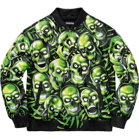 Supreme Skull Pile Leather Bomber Jacket - $798.00