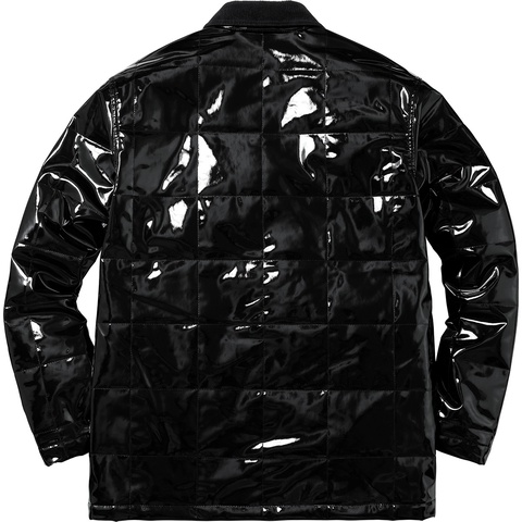 Quilted Patent Vinyl Work Jacket - Supreme
