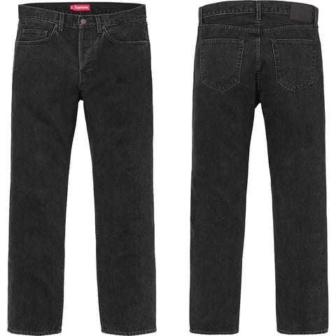 Supreme Stone Washed Black Slim Jeans - $138.00