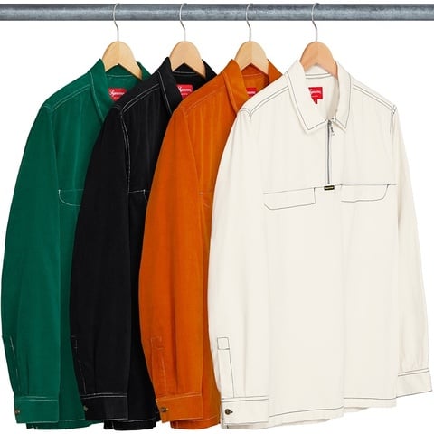 Supreme Corduroy Half Zip Shirt - $128.00