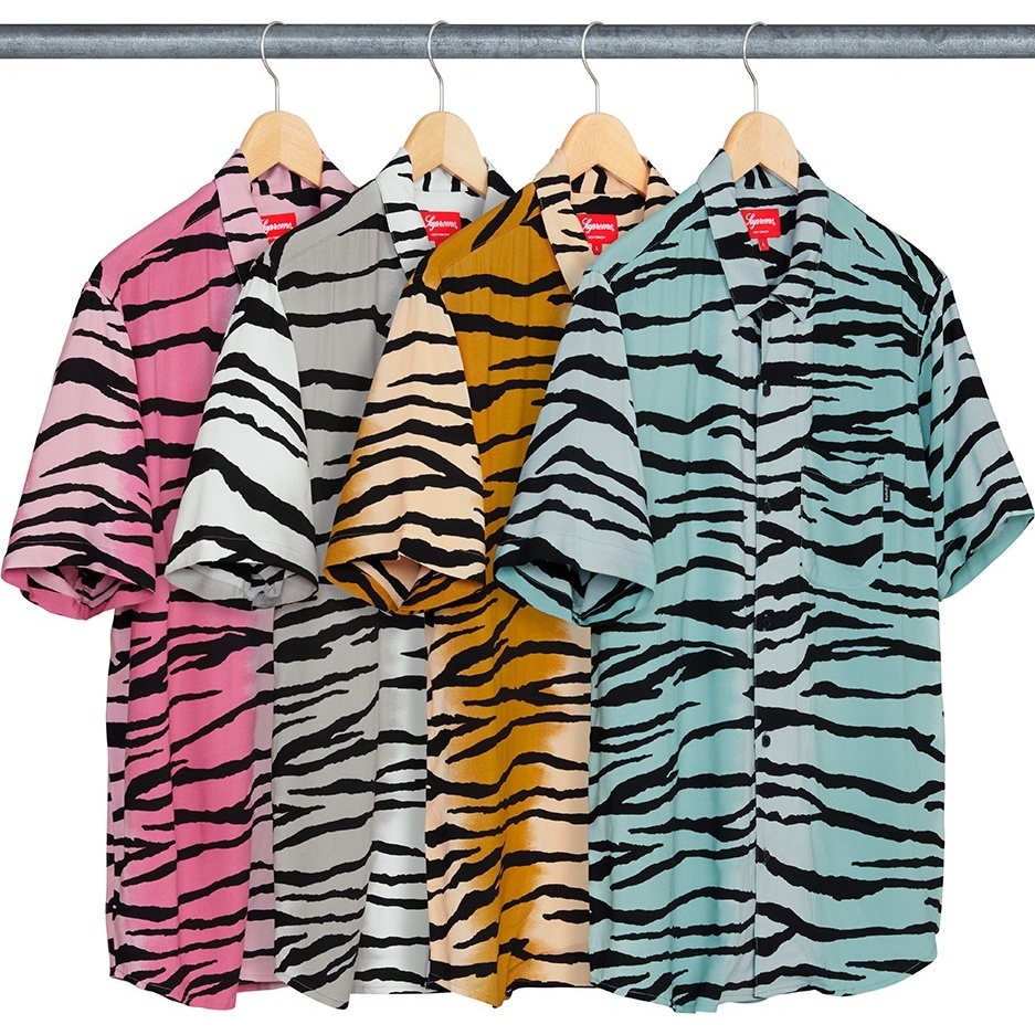 Supreme/Tiger Stripe Rayon Shirt シャツ Supreme Tiger Stripe Rayon Shirt Gold Men's - SS18 - US