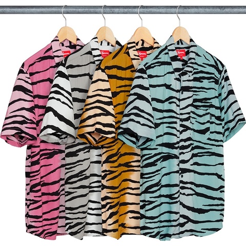 Supreme Tiger Stripe Rayon Shirt - $128.00