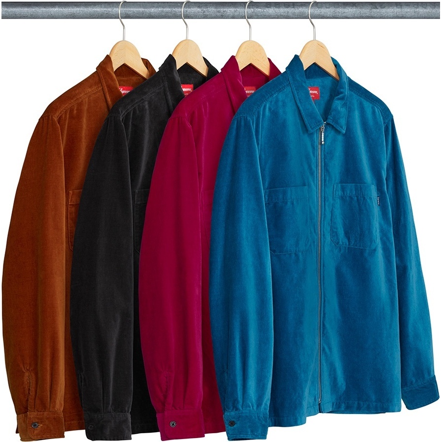 トップス Supreme 18SS Velvet Zip Up Shirt Velvet Zip Up Shirt - spring/summer 2018 - Supreme
