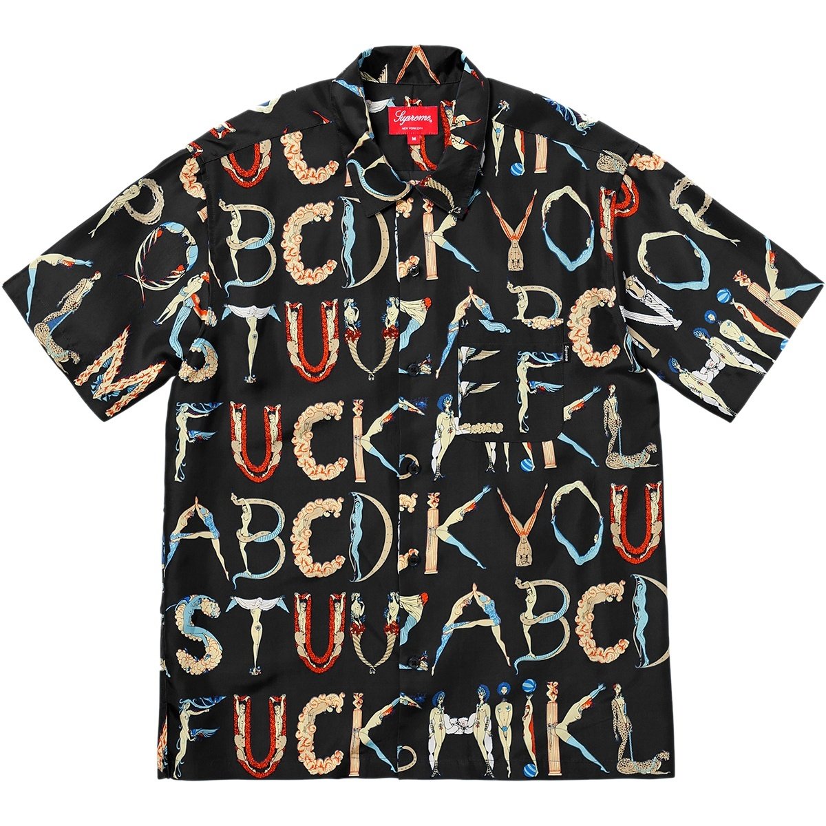 Supreme Alphabet Silk Shirt (SS18) - $158