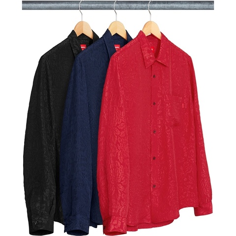 Supreme Floral Silk Jacquard Shirt - $168.00