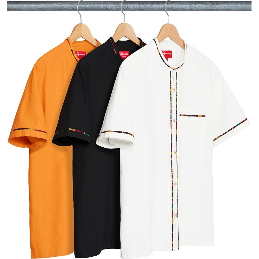 Supreme S/S Band Collar Shirt (spring/summer 2018) - $128.00