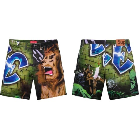 Supreme Lion's Den Painter Short - $128.00
