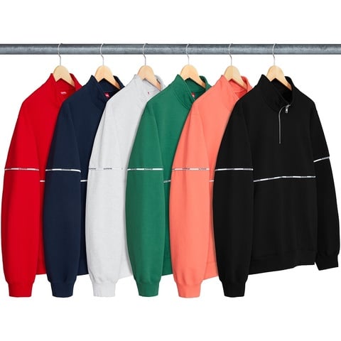 Supreme Logo Piping Half Zip Sweatshirt - $148.00