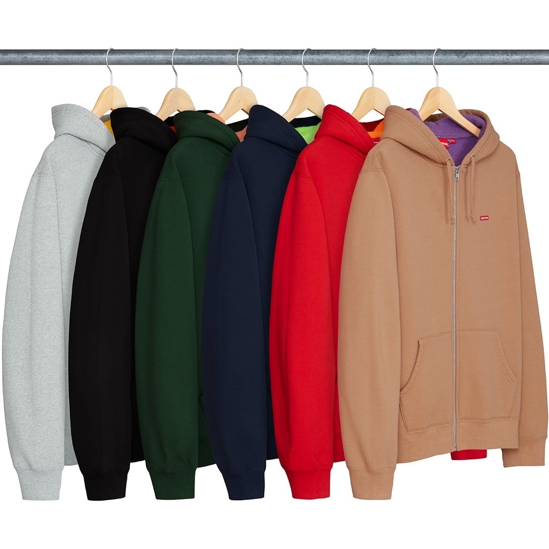 Contrast Zip Up Hooded Sweatshirt - Supreme