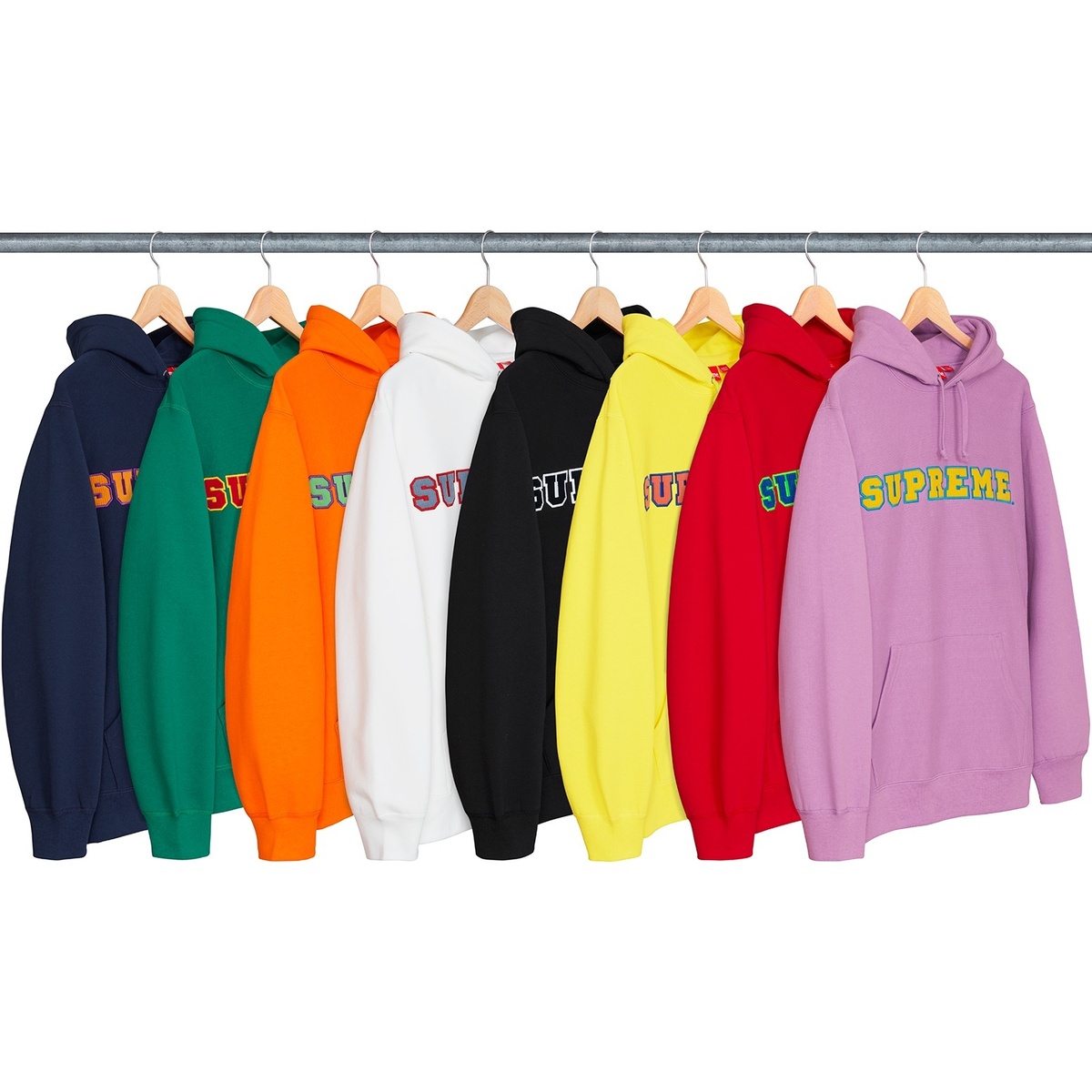 Cord Collegiate Logo Hooded Sweatshirt - Supreme