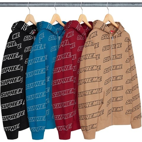 Supreme Mサイズ 　新作パーカー　Repeat Script Zip Up Hooded Sweatshirt Fall/Winter 2025 Preview – Supreme