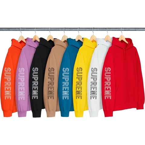Sleeve Embroidery Hooded Sweatshirt - Supreme