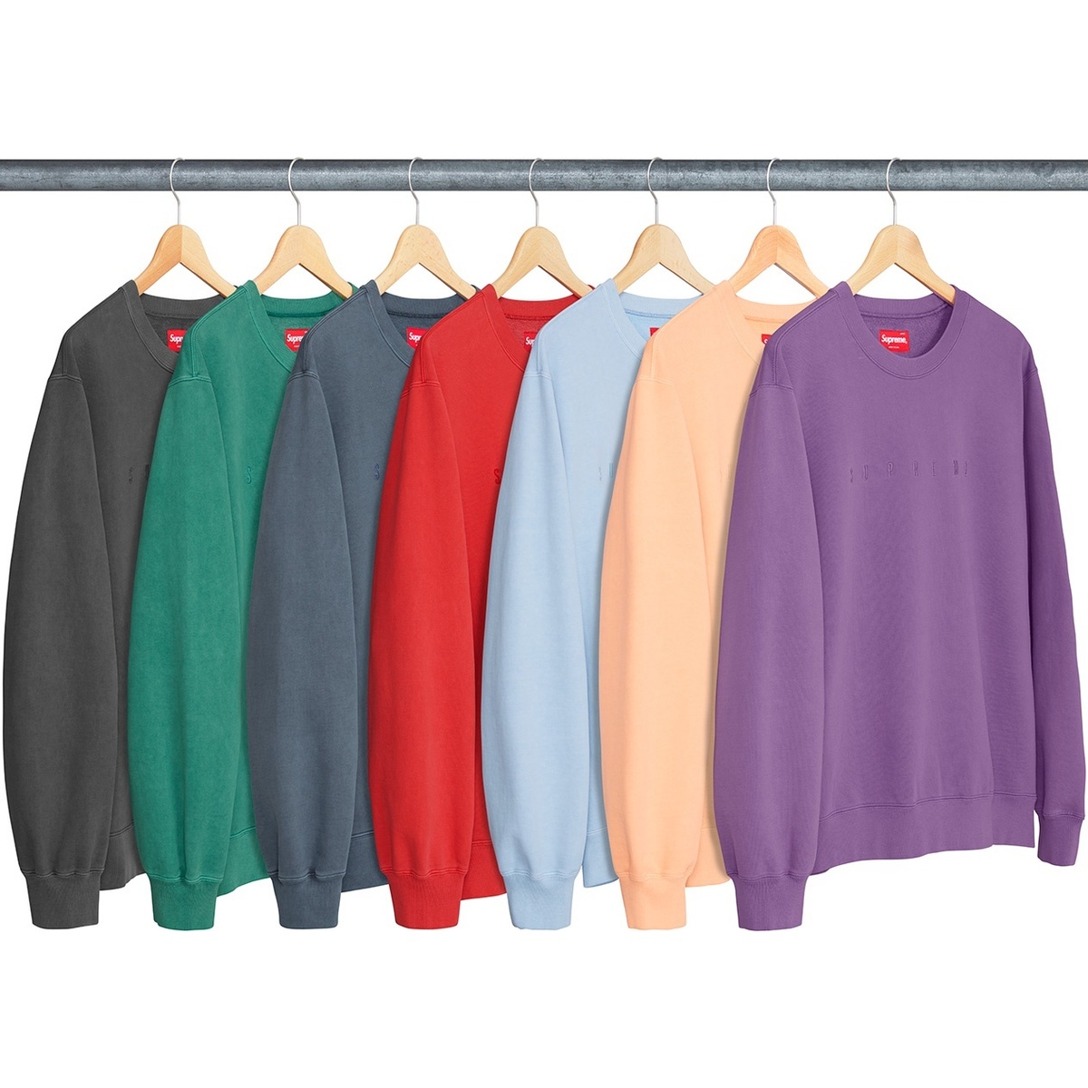 Supreme Overdyed Crewneck Sweatshirt (spring/summer 2018) - $128.00