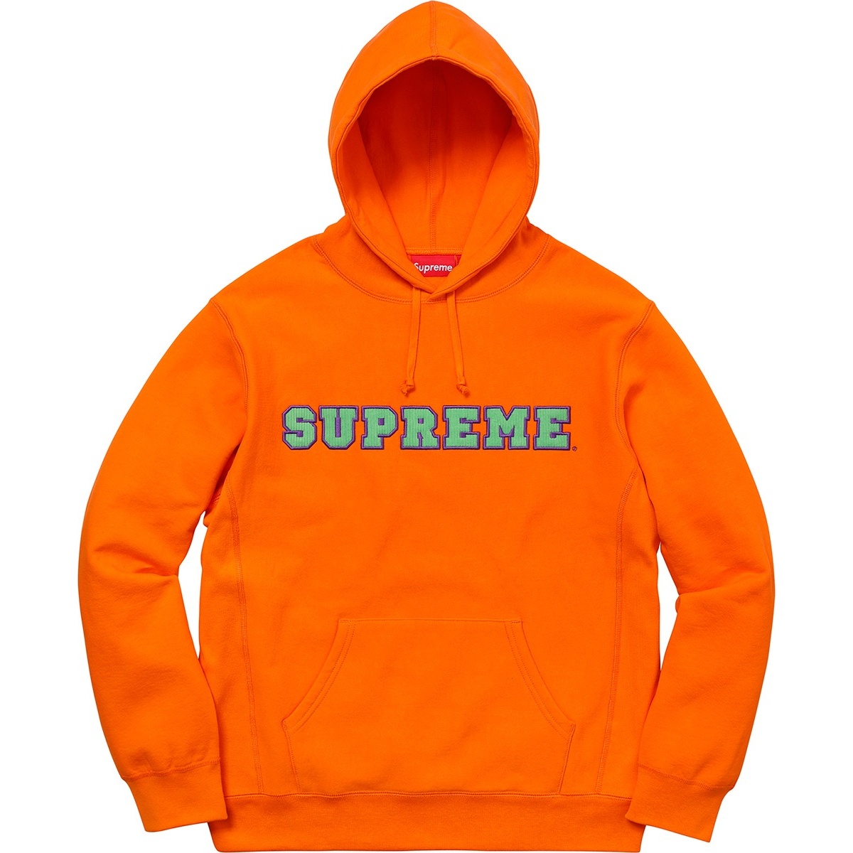 Supreme Cord Collegiate Logo Hooded Sweatshirt (SS18) - $158
