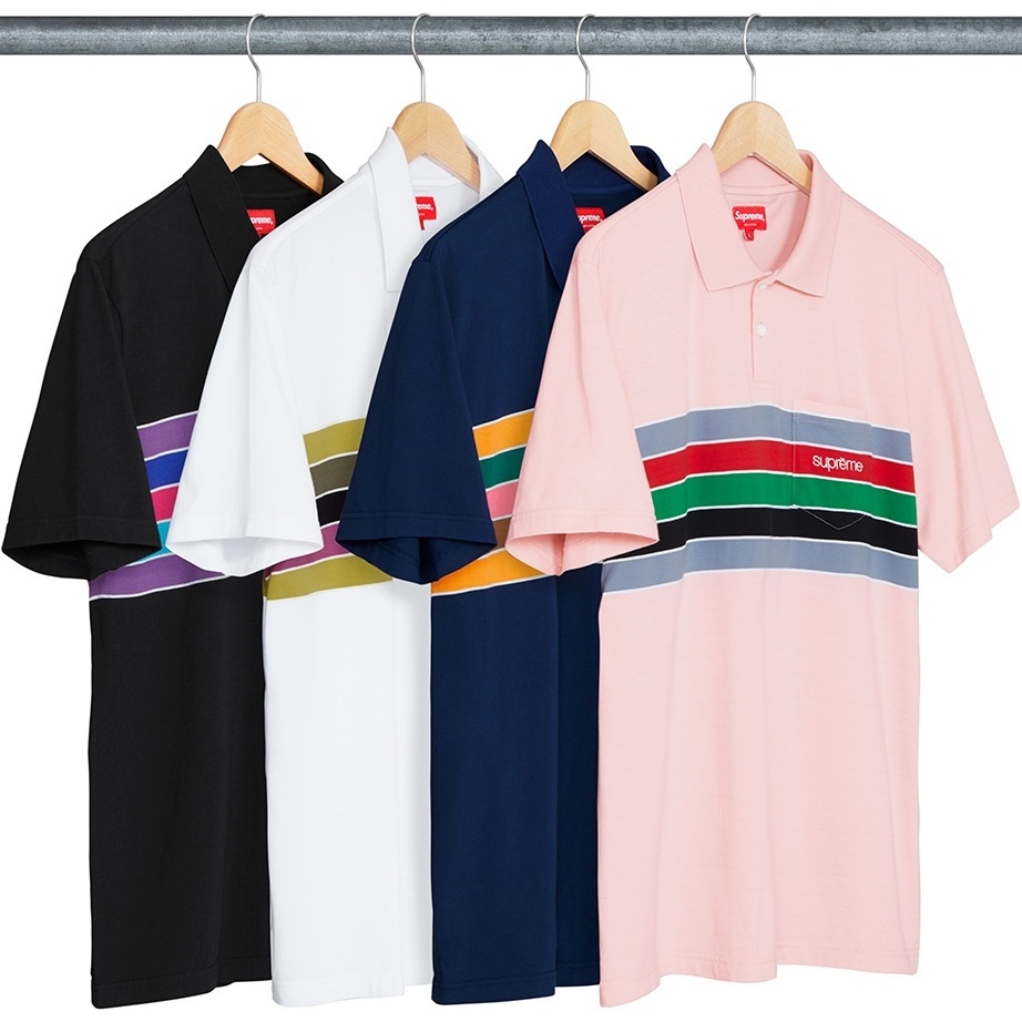 Supreme Chest Stripes Polo (spring/summer 2018) - $98.00
