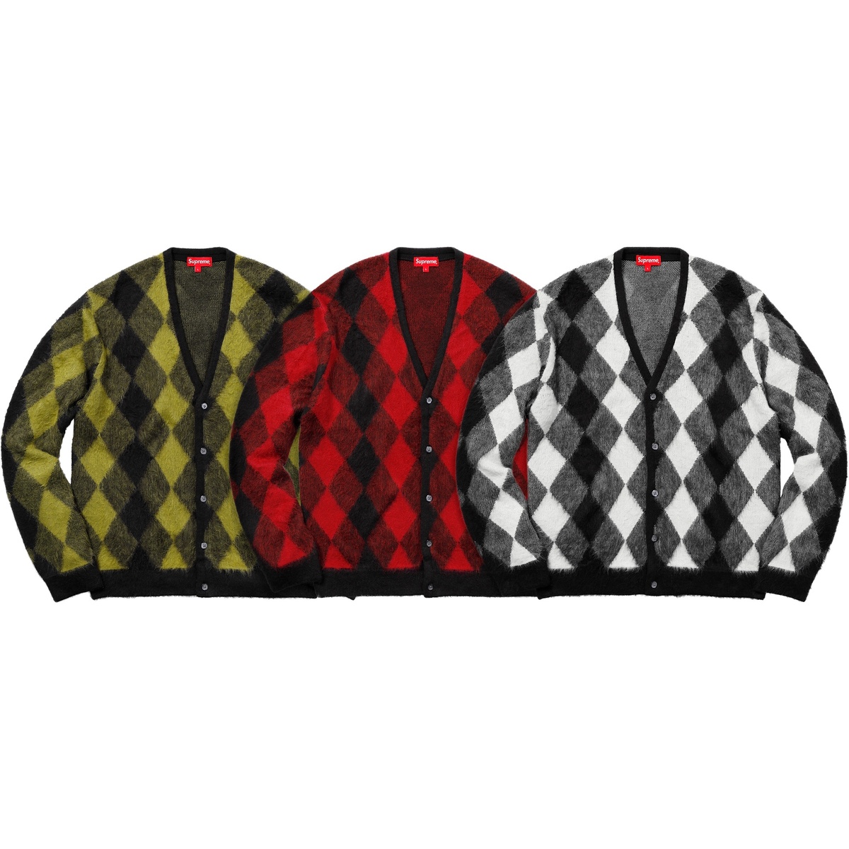 Brushed Argyle Cardigan - SupremeCommunity