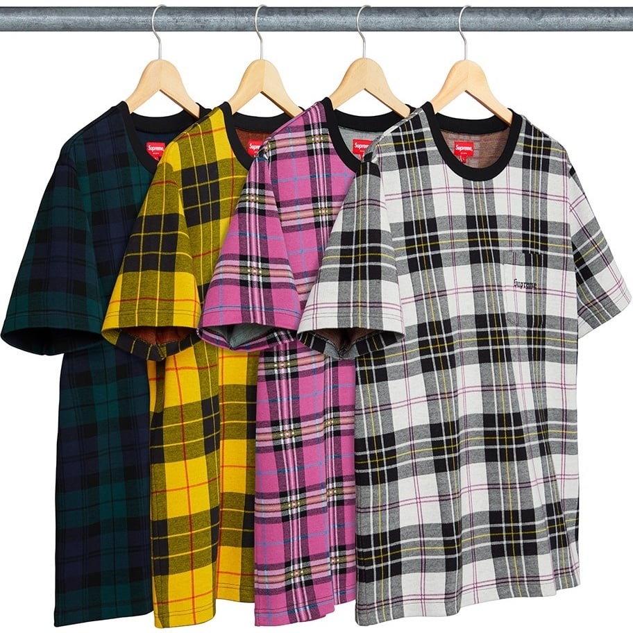 Jacquard Tartan Plaid Pocket Tee - Supreme
