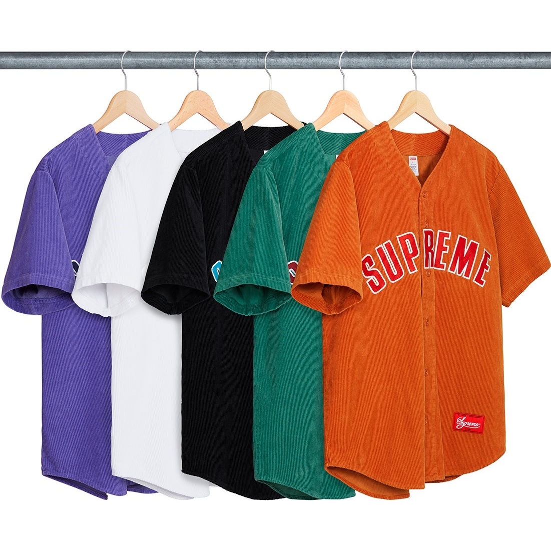 Corduroy Baseball Jersey - spring/summer 2018 - Supreme