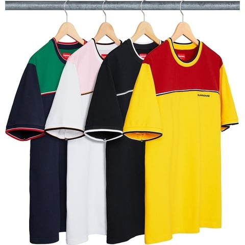 Supreme Contrast Yoke Pique Top - $88.00