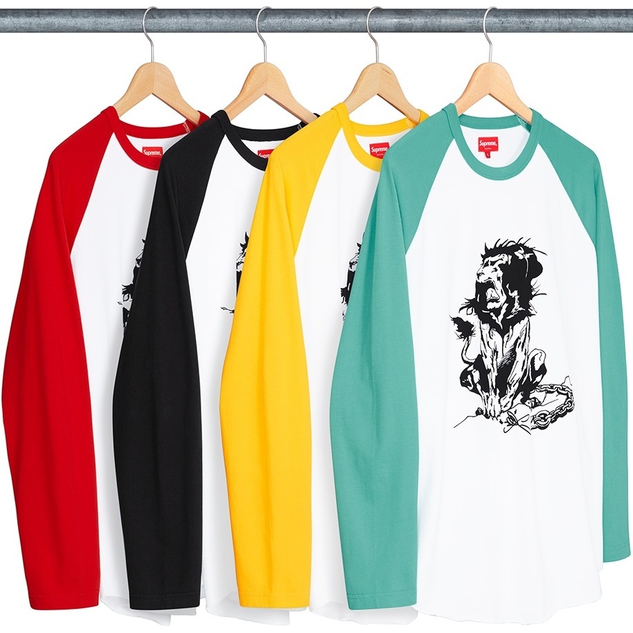 Supreme Lee Quinones Lion Raglan Baseball Top (spring/summer 2018) - $88.00