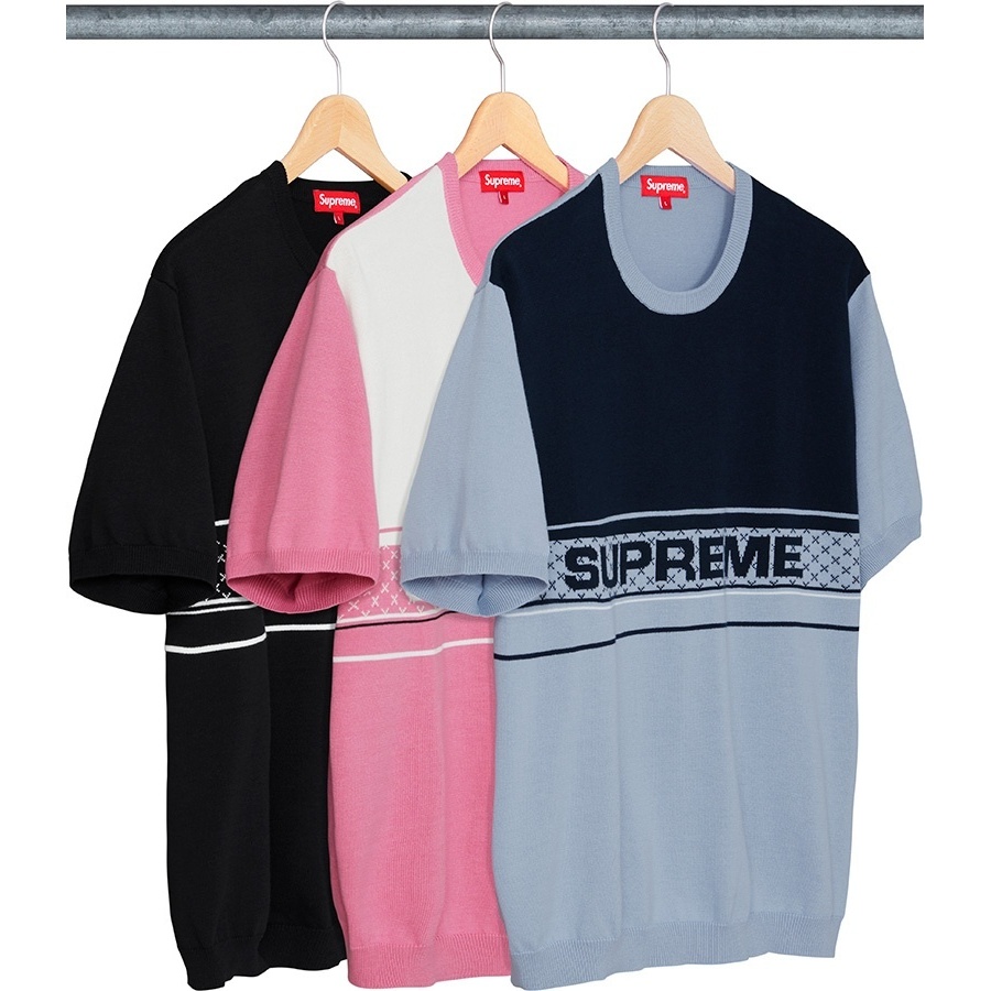 Supreme Chest Logo S/S Knit Top (spring/summer 2018) - $118.00