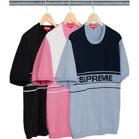 Supreme Chest Logo S/S Knit Top - $118.00