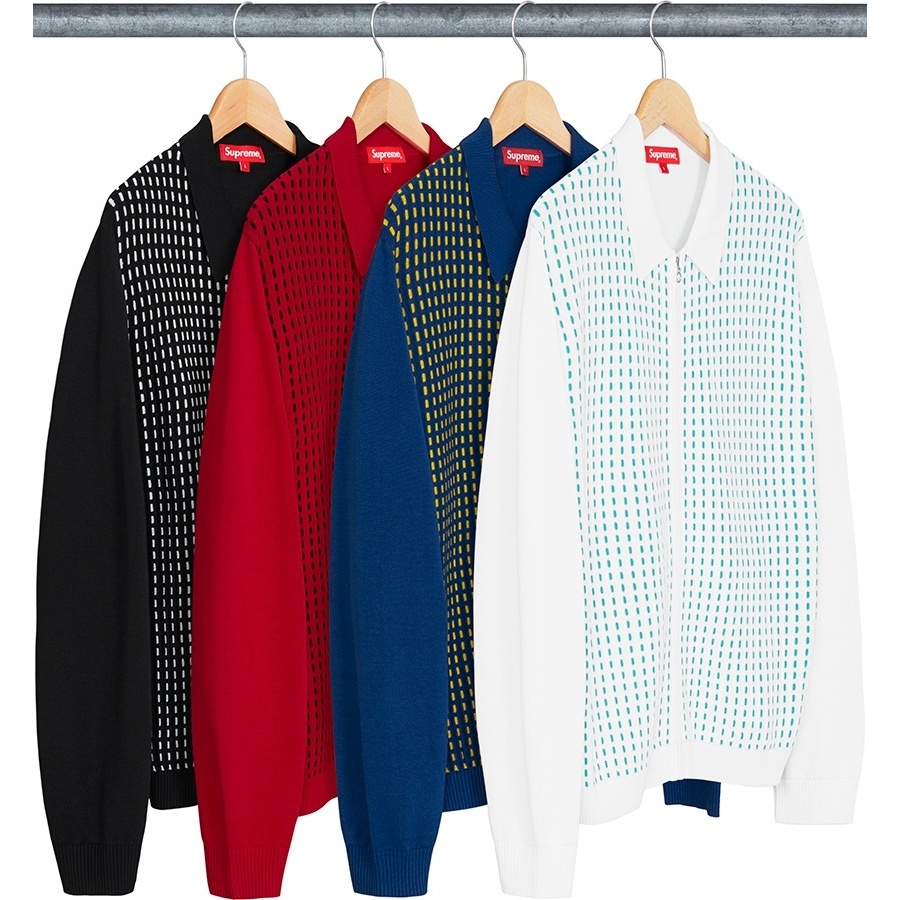 トップス Supreme dashes zip up knit polo Dashes Zip Up Knit Polo - spring/summer 2018 - Supreme