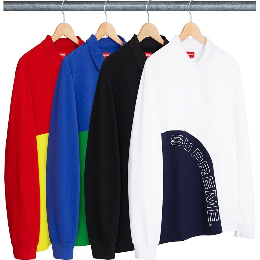 【美品】Supreme 18SS Corner Arc L/S ポロシャツ M Corner Arc L/S Polo - spring/summer 2018 - Supreme
