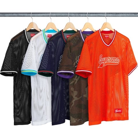 Supreme Mesh Baseball Top 18SS Lサイズ Supreme Mesh Baseball Top Woodland Camo Men's - SS18 - US