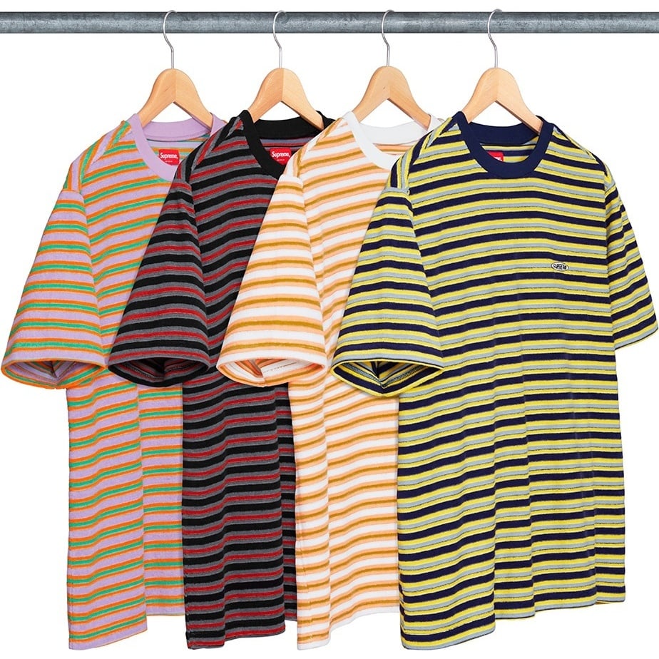 Supreme Multi Stripe Terry Tee (spring/summer 2018) - $88.00
