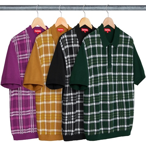 Supreme Plaid Knit Polo - $138.00