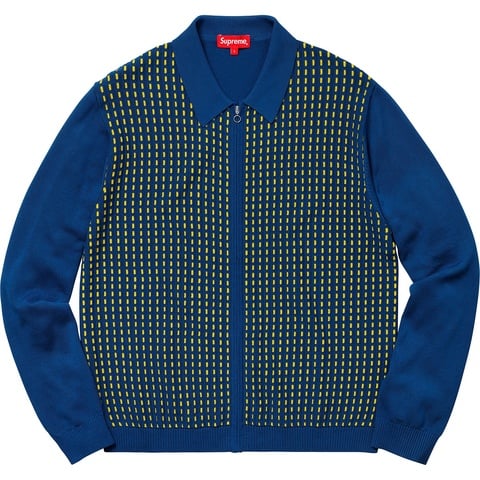 Dashes Zip Up Knit Polo - spring/summer 2018 - Supreme