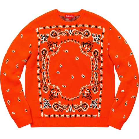 Supreme Bandana Sweater バンダナ センター Bandana Sweater - spring/summer 2018 - Supreme