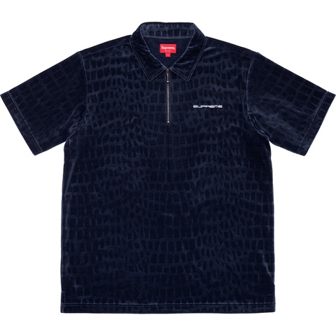 Supreme Croc Velour Zip Polo ポロシャツ Croc Velour Zip Polo - spring/summer 2018 - Supreme