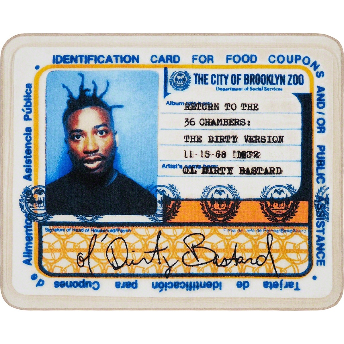 Ol' Dirty Bastard 2枚組 国内仕様 特殊ジャケット盤 1st Ol' Dirty Bastard Rug - spring/summer 2019 - Supreme