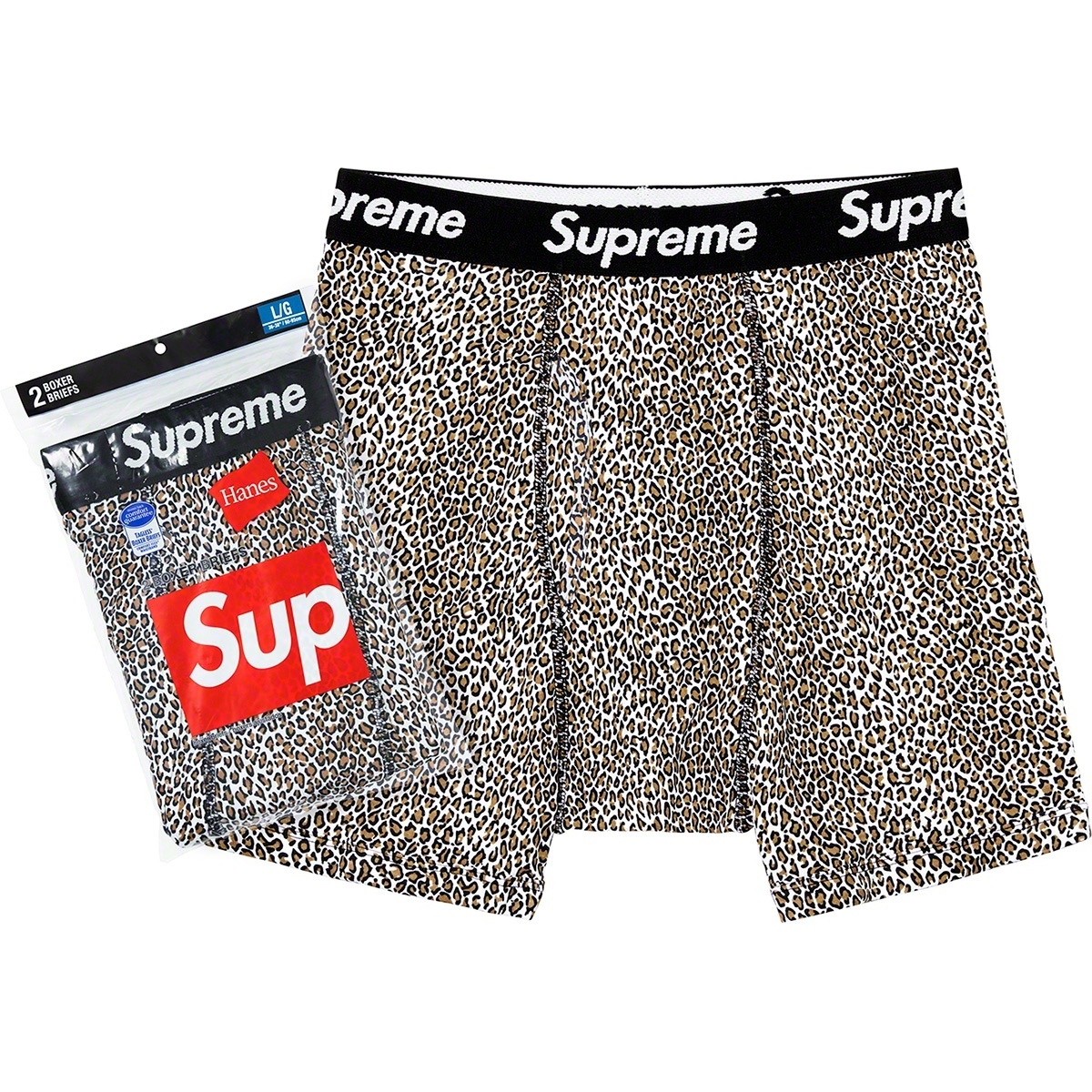 Supreme Hanes Leopard Briefs 19ss 立ち上げ Supreme®/Hanes® Leopard Boxer Briefs (2 Pack) - Supreme