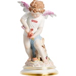 Supreme Supreme Meissen Hand-Painted Porcelain Cupid Figurine (SS19)