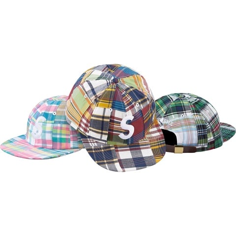 帽子 M/L Supreme Patchwork Madras Crusher Patchwork Madras S Logo 6-Panel - Supreme